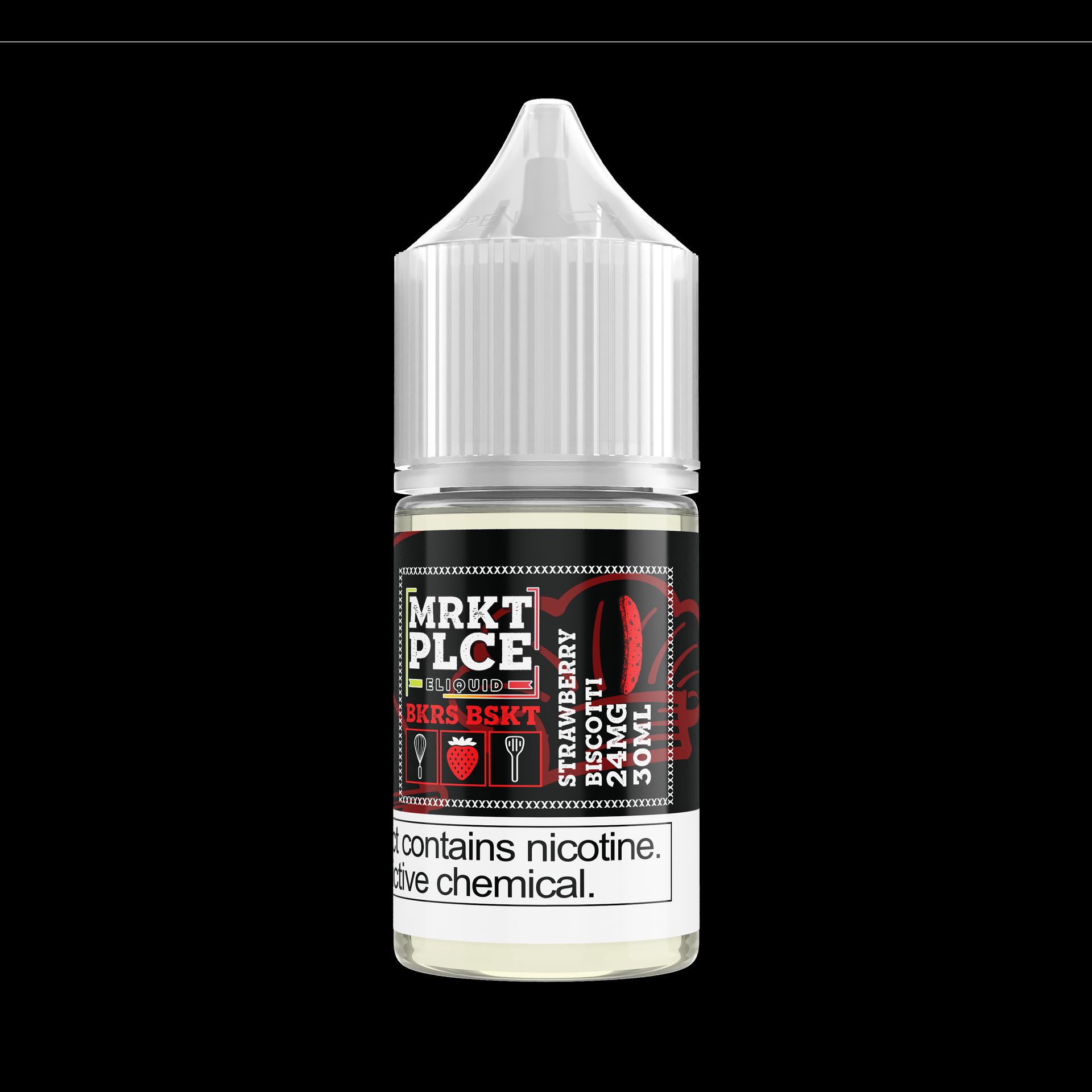Strawberry Biscotti by MRKT PLCE Salts Series 30mL Bottle