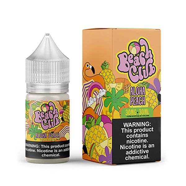 Beach Club - Aloha Peach - 30mL Salts with packaging