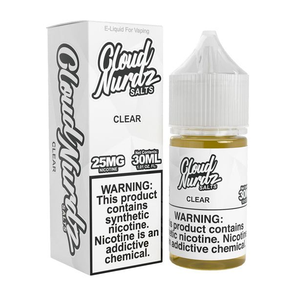 Cloud Nurdz TFN - Clear - 30mL Salts with packaging
