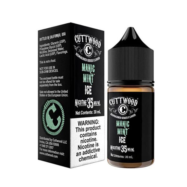 Cuttwood - Manic Mint Ice - 30mL Salts with packaging