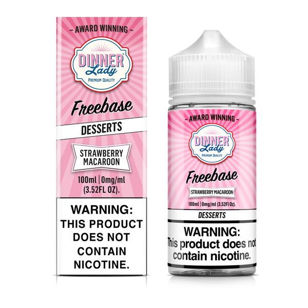 Dinner Lady - Strawberry Macaroon - 100mL with packaging
