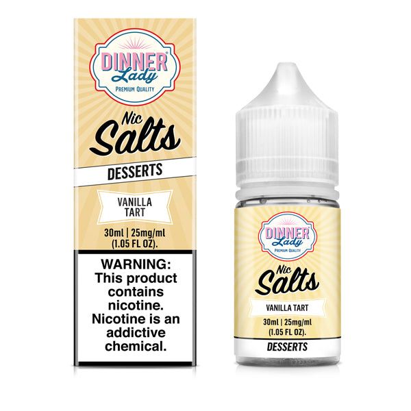 Dinner Lady TFN - Vanilla Tart - 30mL Salts with packaging