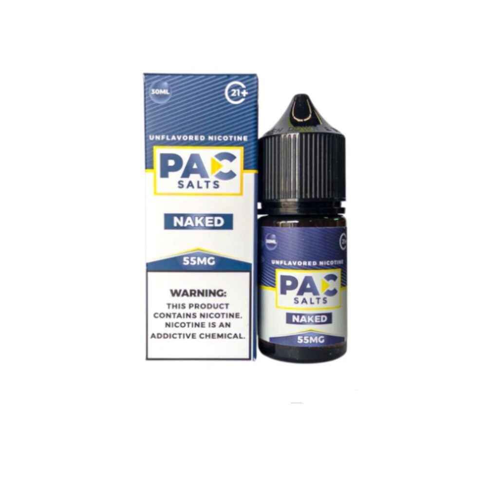 PAC Unflavored - Naked - 30mL Salts Bottle with packaging