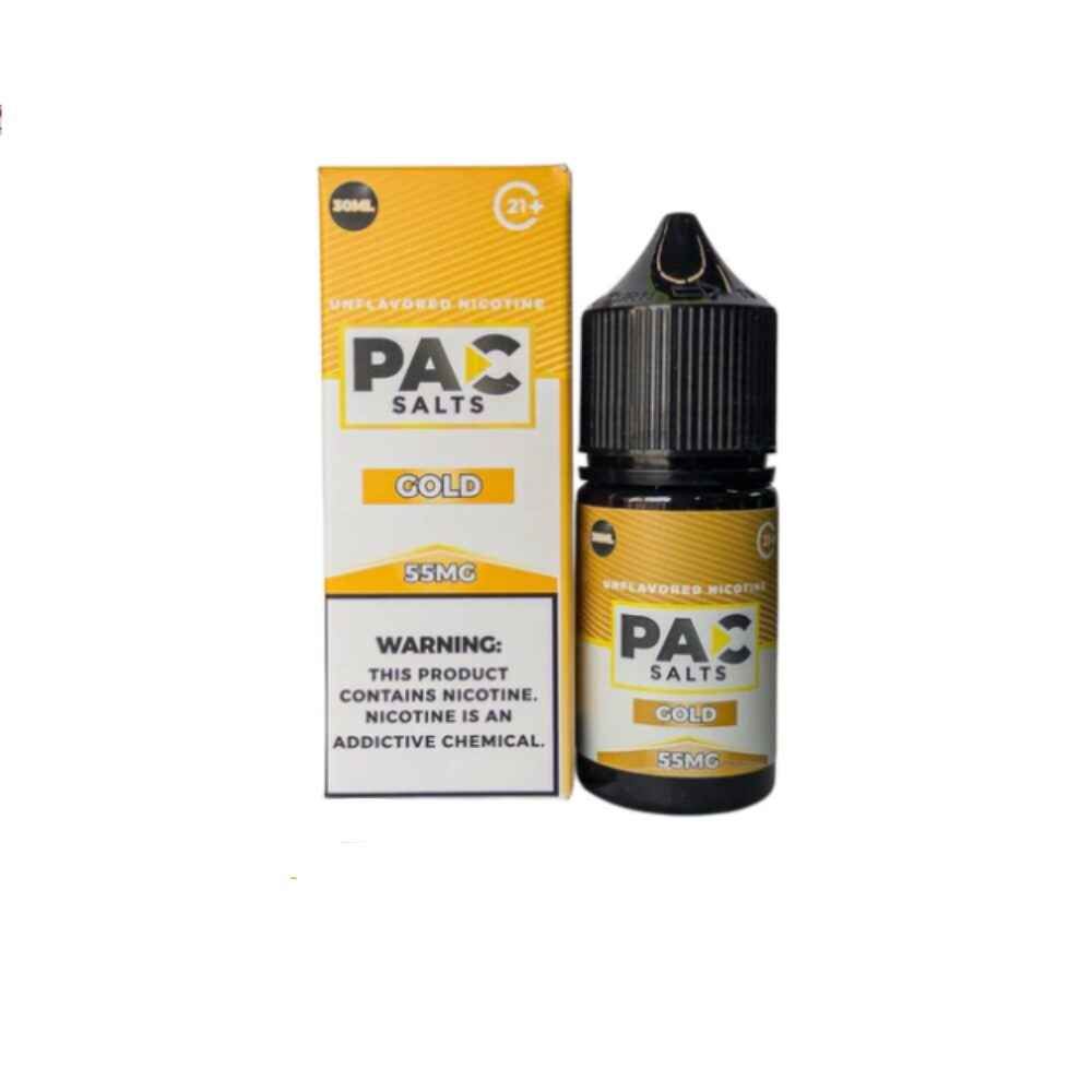 PAC Unflavored - Gold - 30mL Salts Bottle with packaging