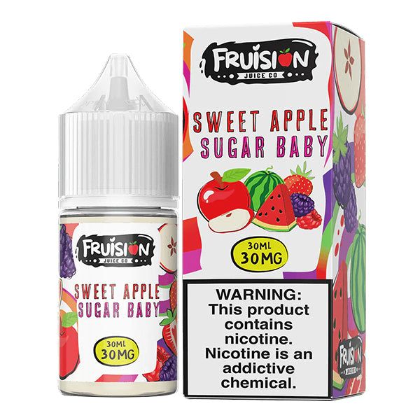Sweet Apple Sugar Baby by Fruision E-Juice (30mL)(Salts) with Packaging