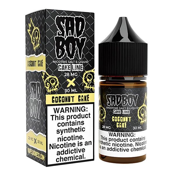 Coconut Cake by Sadboy Salt Series E-Liquid 30mL (Salt Nic) 28mg with packaging