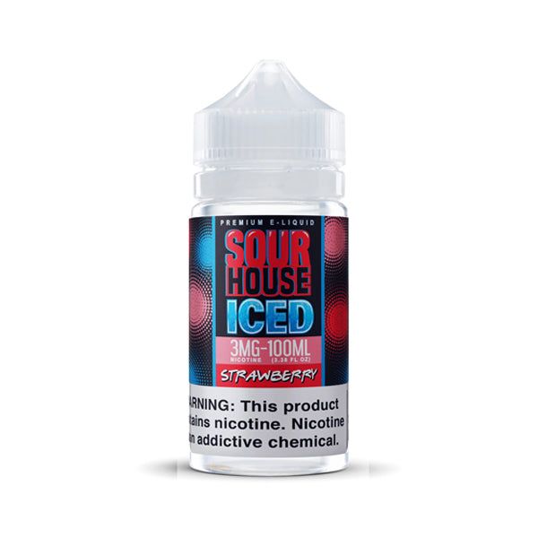 Sour House - Strawberry Iced - 100mL bottle