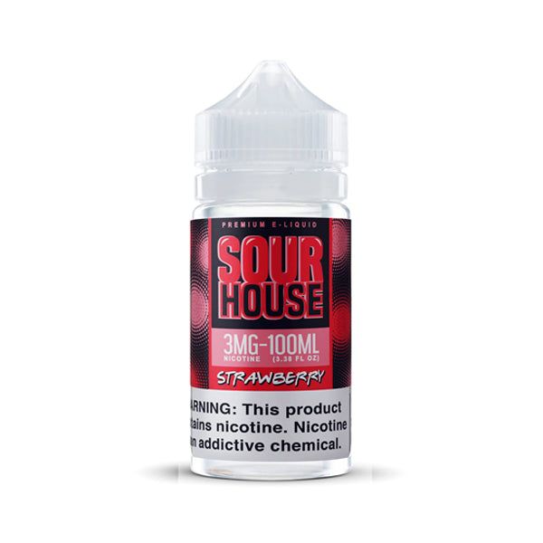 Sour House - Strawberry - 100mL bottle