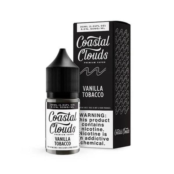 Coastal Clouds - Vanilla Tobacco - 30mL Salts with packaging