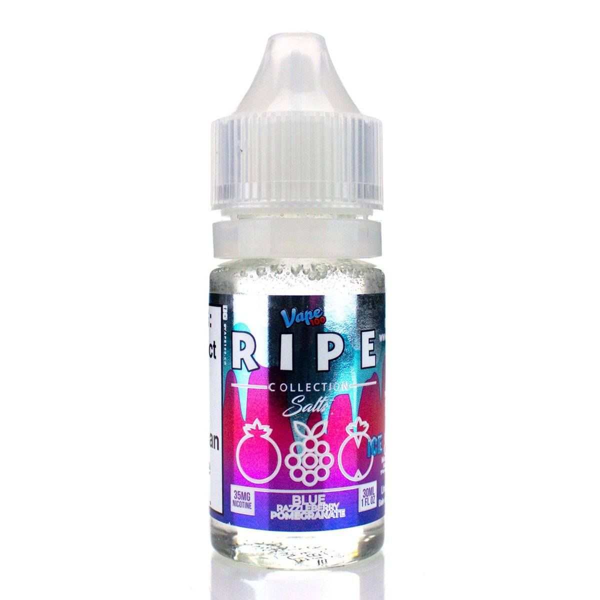 Blue Razzleberry Pomegranate Ice by Vape 100 Ripe Salt Series 30mL Bottle