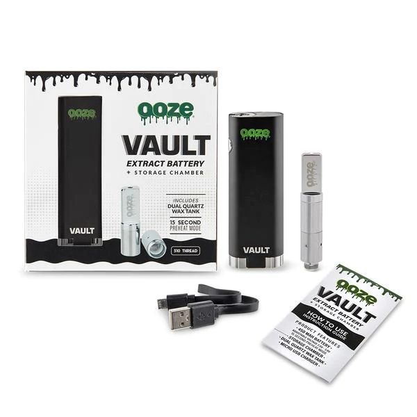 Ooze Vault Extract Battery 450mAh + Storage Chamber with Packaging Group Photo