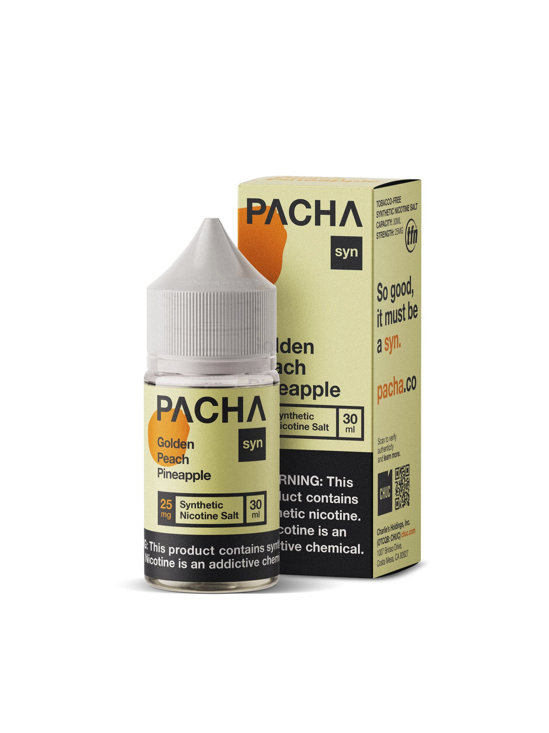 Golden Peach Pineapple by Pachamama Salt Series 30mL with Packaging