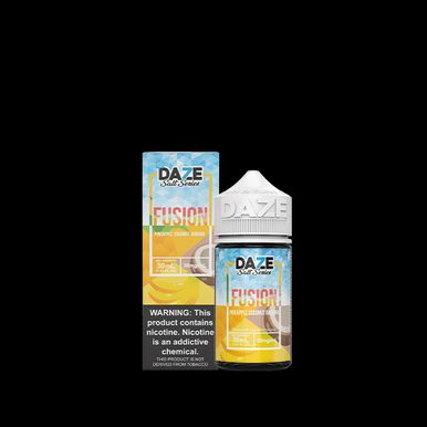 Pineapple Coconut Banana Iced by 7Daze Fusion Salt 30mL with Packaging