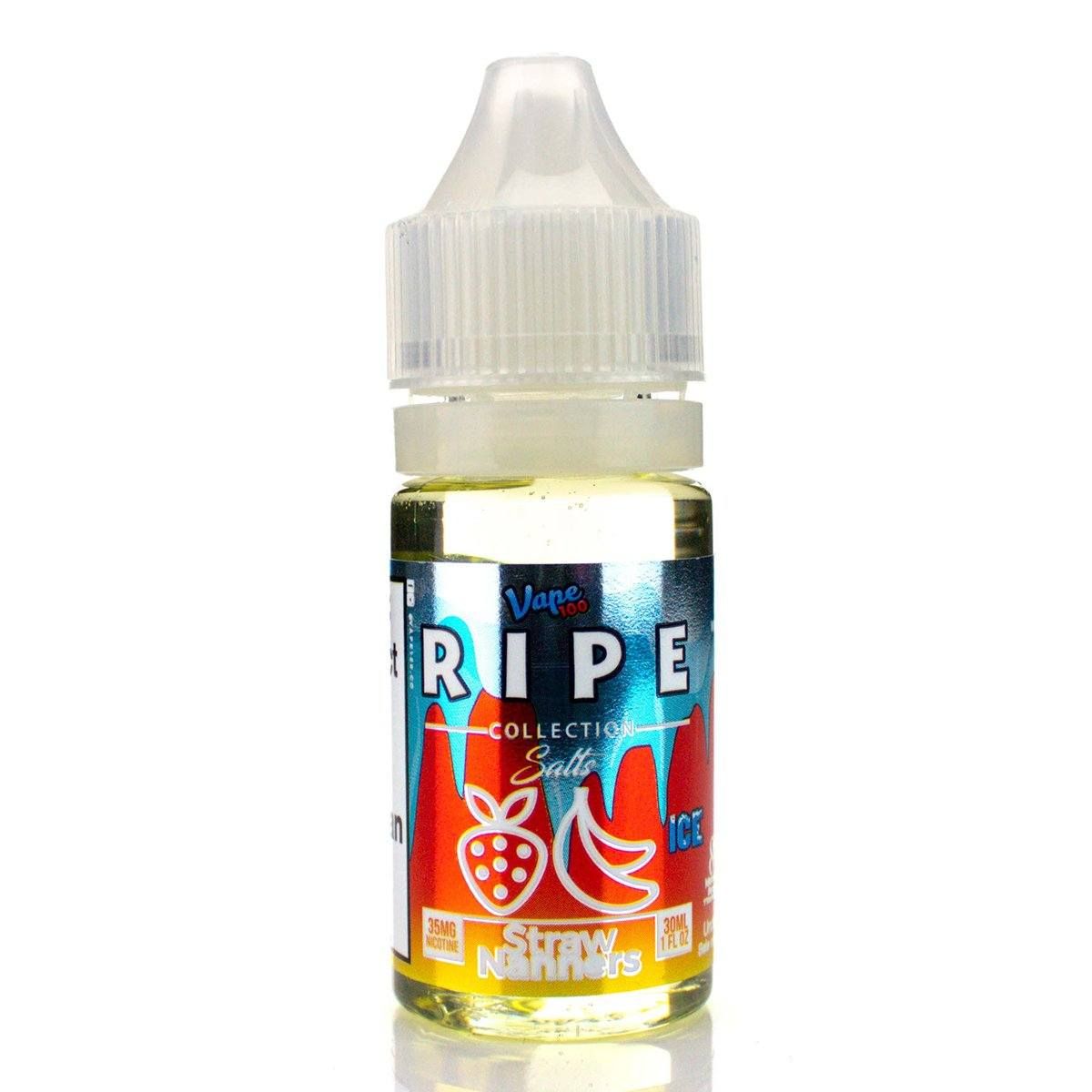 Straw Nanners Ice by Vape 100 Ripe Salt Series 30mL Bottle