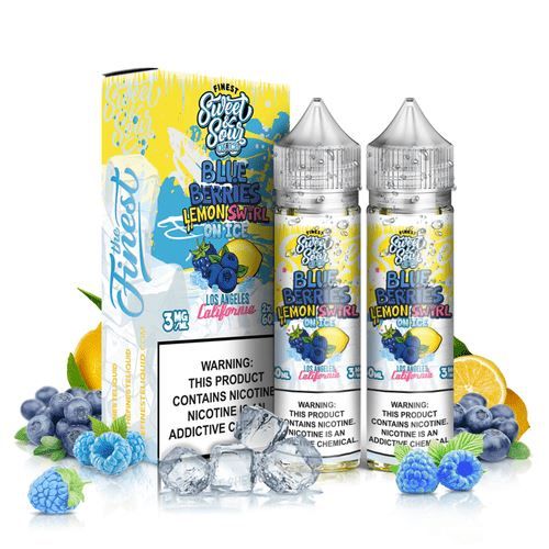 Blue Berries Lemon Swirl On Ice by Finest Sweet & Sour Series 2x60mL with Packaging