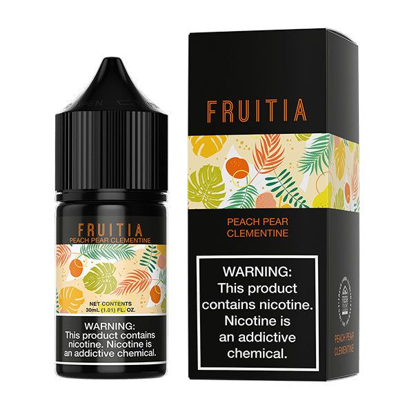 Peach Pear Clementine by Fruitia Salts E-Liquid 30ml with Packaging