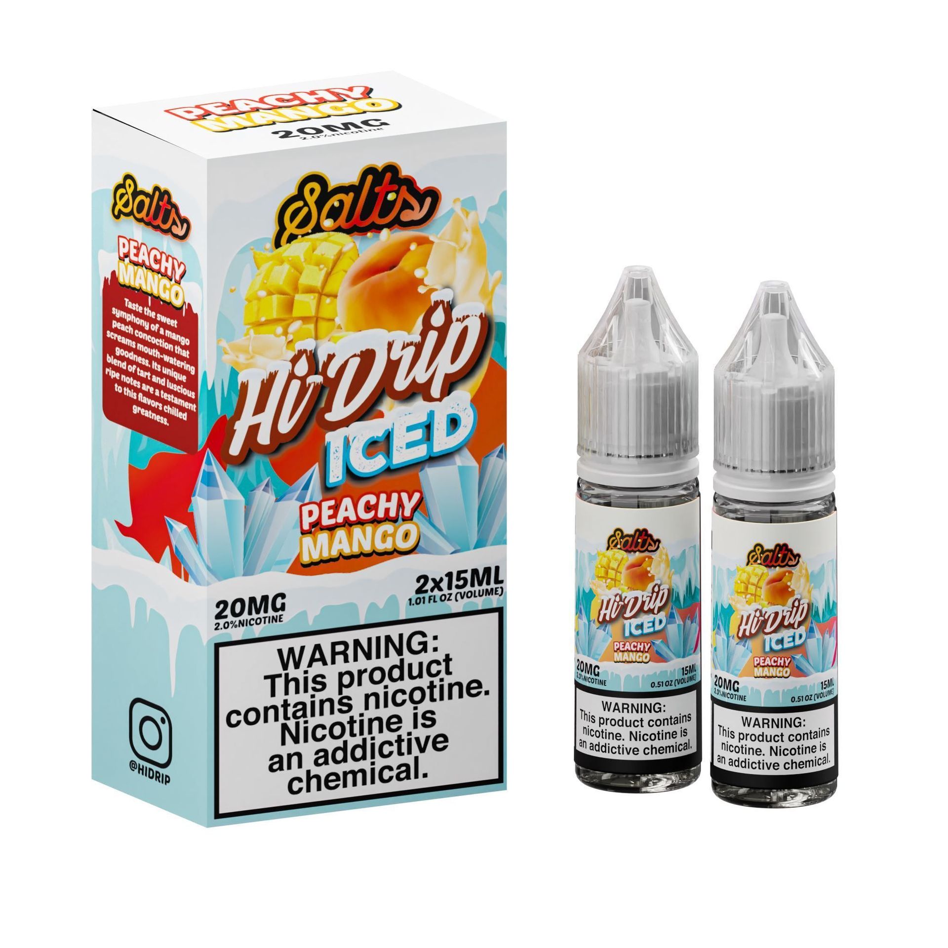 Peachy Mango Iced (Mango Peach Iced) by Hi-Drip Salts Series 2x15mL with Packaging