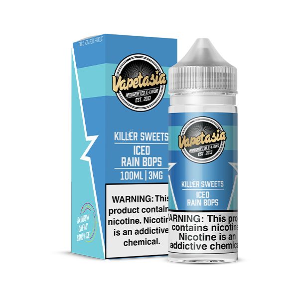 Vapetasia - Iced Killer Sweets Rain Bops - 100mL with packaging