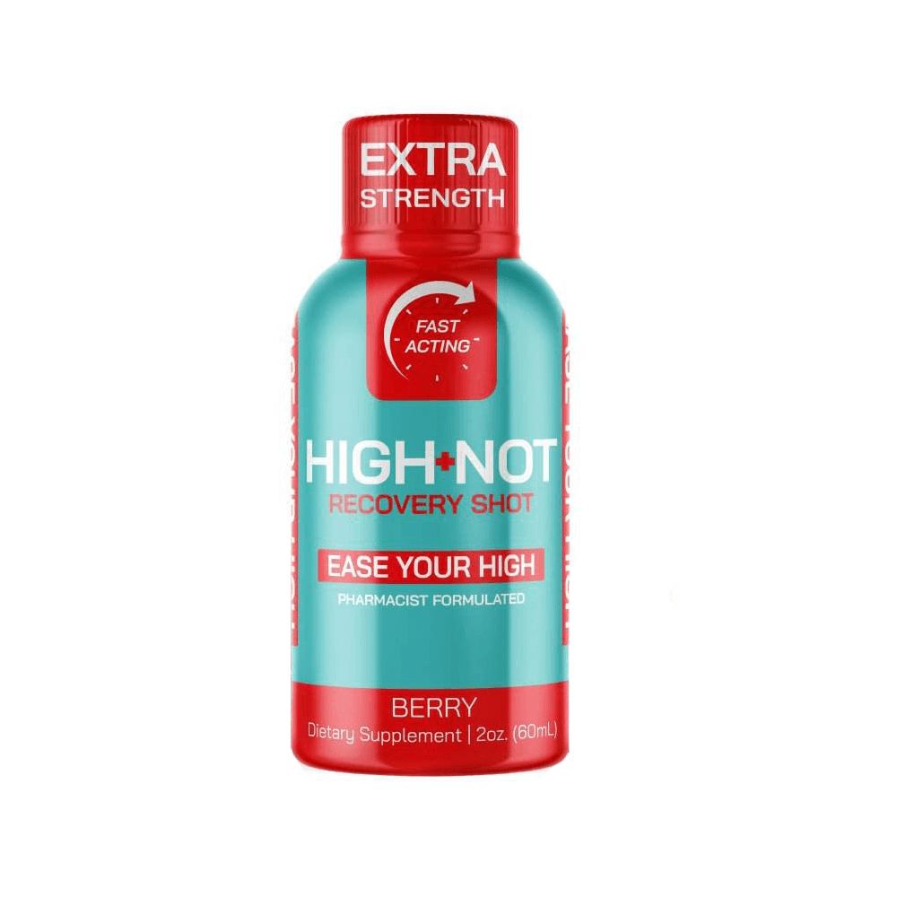 High Not THC Recovery Liquid Shots 60mL - 12pc Display | Berry